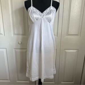 Vtg Vanity Fair Babydoll Slip Dress Womens S Lace Lingerie Made USA 80s Grunge